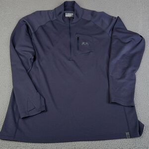 Kuiu Nuyarn Yarn Merino Wool Blend Shirt 3XL Blue 1/4 Zip Base Layer Pullover